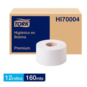 Papel Higiénico Tork Jumbo en Bobina Advanced Hoja Doble 12 Rollos de 160 metros