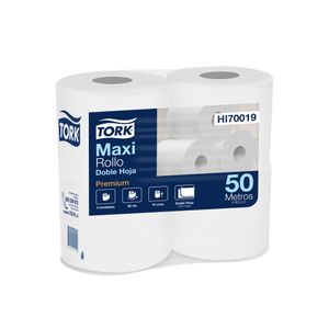 Papel Higiénico Tork 50M Doble Hoja Premium - 8 Paquetes x 4 Rollos