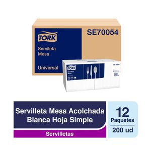 Servilleta de Mesa Tork - 12 Paquetes de 200 Servilletas Por Caja
